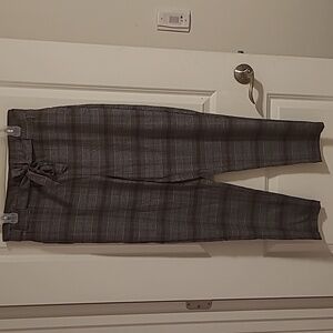 Harlow plaid belted pants